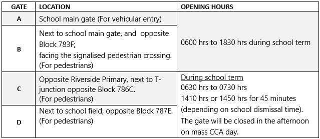 ADSS School Gate Opening Hours